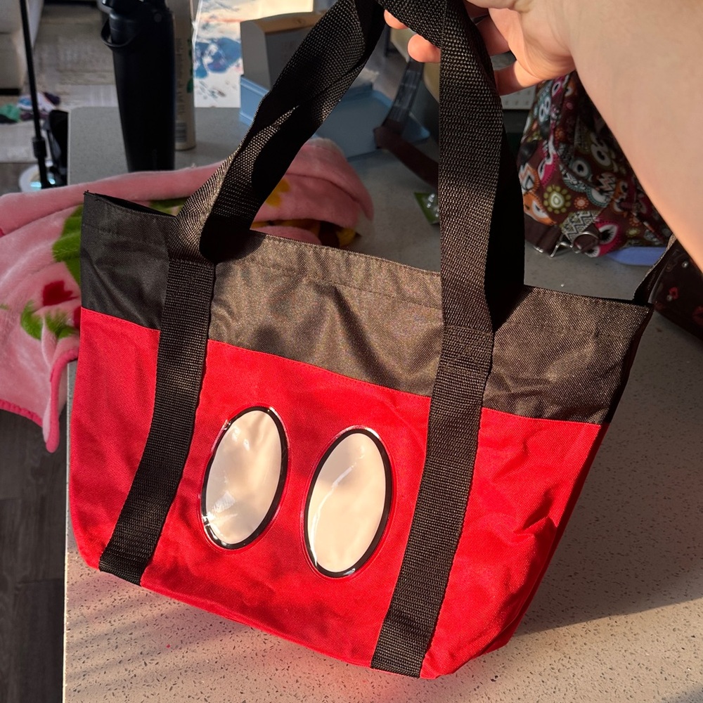 Red and Black Tote Bag